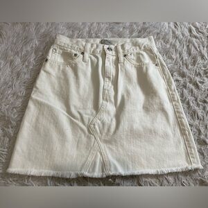 J Crew Resort Western Cowgirl Y2K Boho Preppy Nautical White Mini Skirt 24 XS S